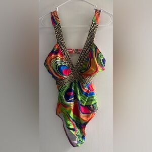Vibrant Multicolor Women's Swim One Piece